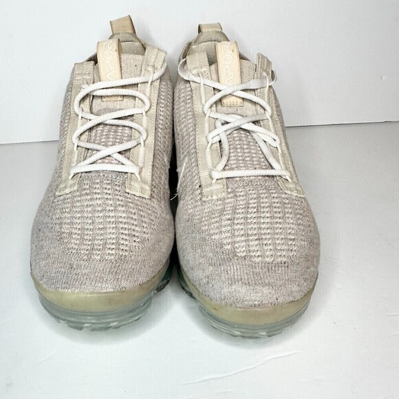 Nike Air VaporMax 2021 FK Oatmeal Sneakers FlyKnit DC9454-101 Womens Size 8 - Picture 5 of 8